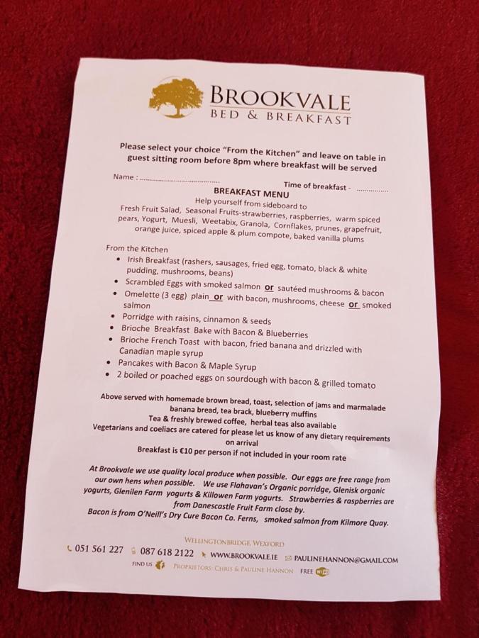 Brookvale Bed & Breakfast Wellingtonbridge Luaran gambar